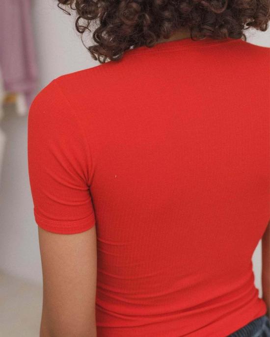  베이스레인지 반팔 티셔츠 하트 티셔츠 - BASERANGE