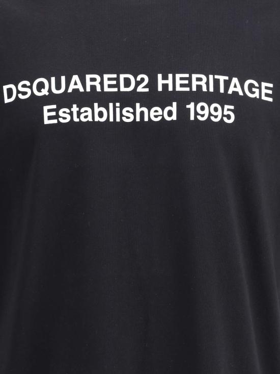  디스퀘어드2 반팔 티셔츠 Dsquared2 로고 티셔츠 블랙 - DSQUARED2