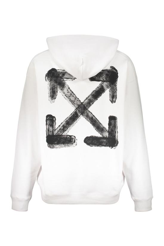  오프화이트 긴팔 티셔츠 화이트 후드티 화이트 - OFF WHITE