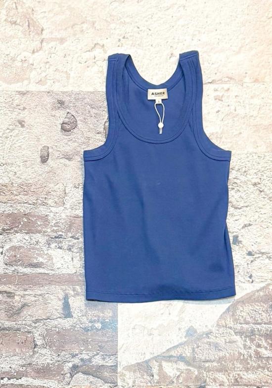  아셀 민소매 티셔츠 애셔 사라 탱크