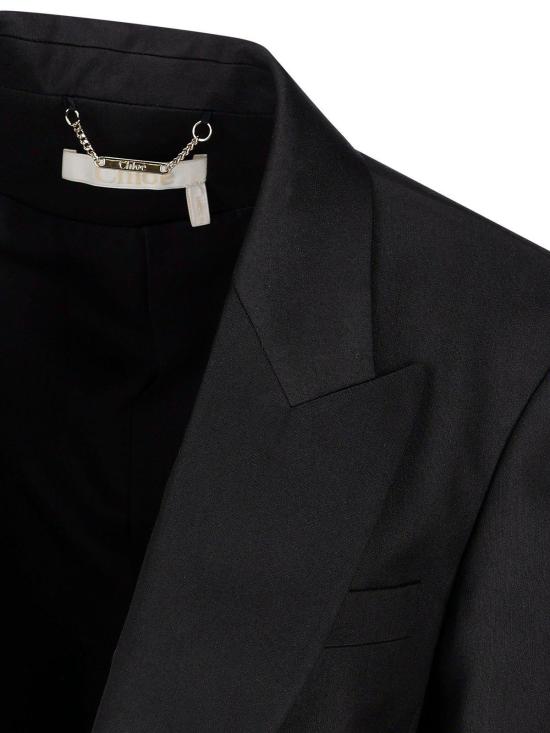  끌로에 수트 자켓 싱글 브레스트 테일러드 재킷 블랙 - CHLOE