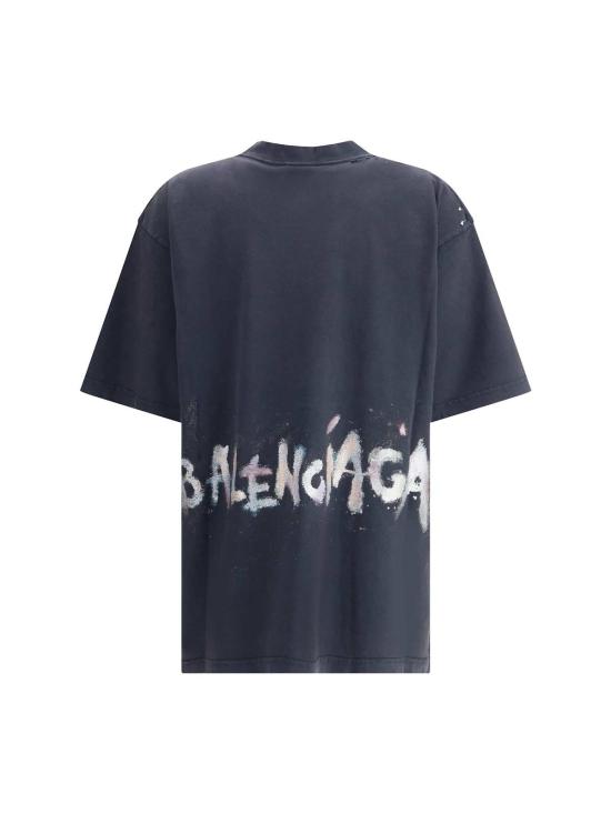 발렌시아가 반팔 티셔츠 오버사이즈 티셔츠 - BALENCIAGA