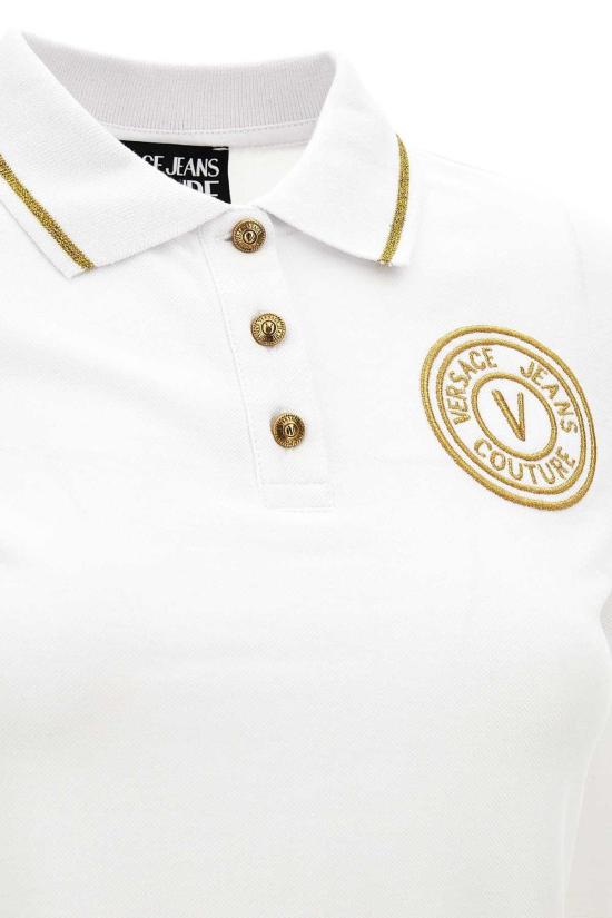  베르사체 반팔 티셔츠 진 쿠튀르 폴로 화이트 - VERSACE