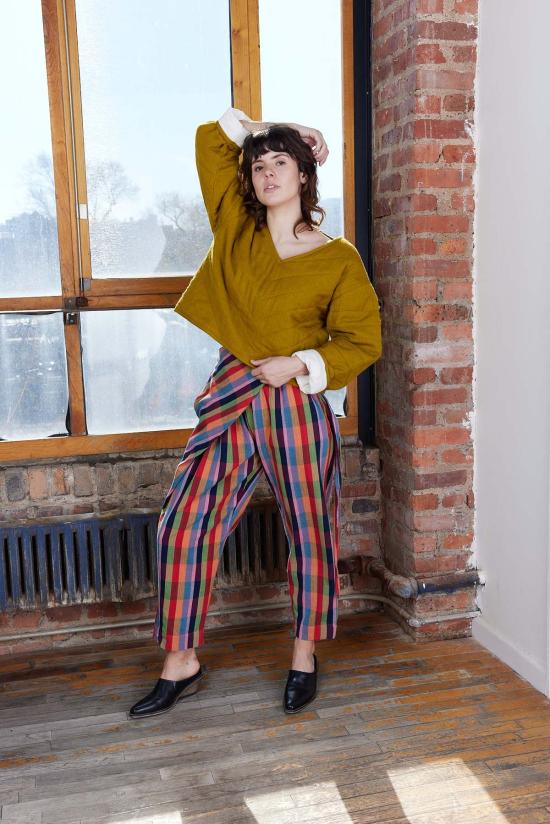  루주타 셰스 스트레이트 팬츠 루주타 시스 비너스 팬츠 Lovebird Chex - RUJUTA SHETH