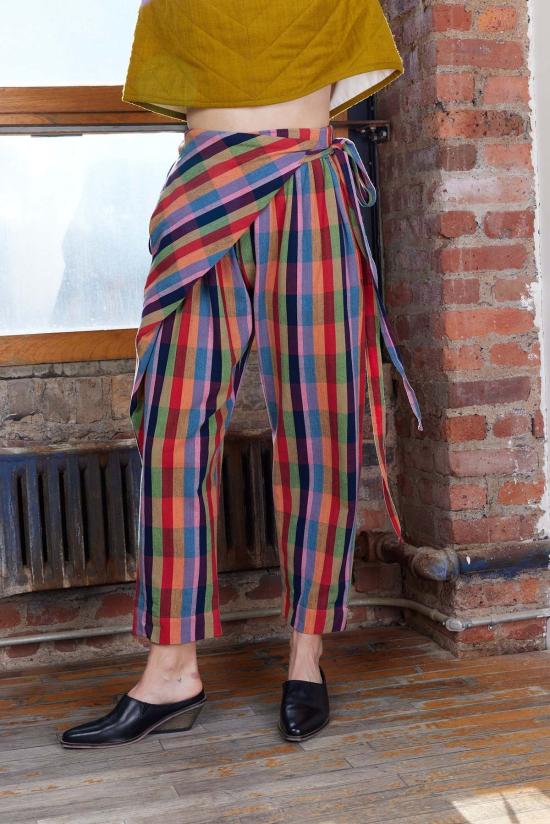  루주타 셰스 스트레이트 팬츠 루주타 시스 비너스 팬츠 Lovebird Chex - RUJUTA SHETH