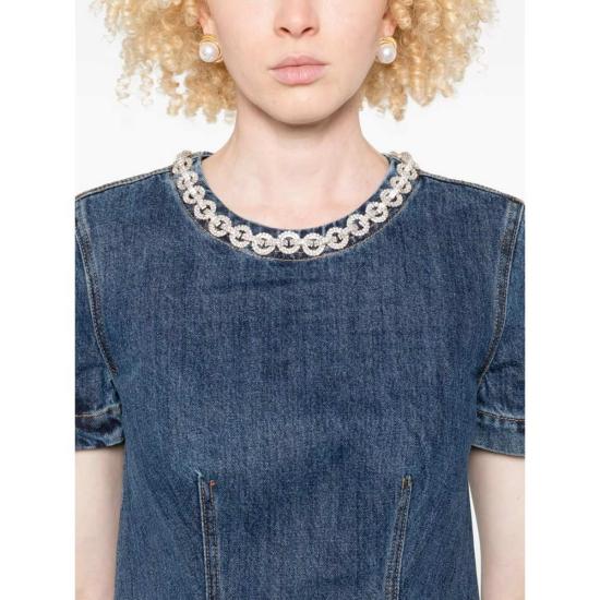  셀프 포트레이트 숏 원피스 드레스 블루 - SELF PORTRAIT