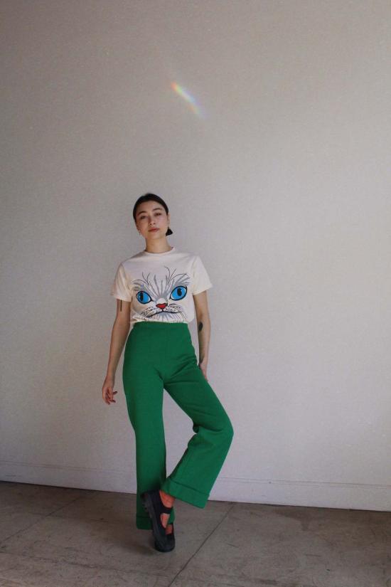  3 Women 반팔 티셔츠 3명의 여성, 내 눈은 여기 위에 있어요! 키티 티 - OTHER BRANDS