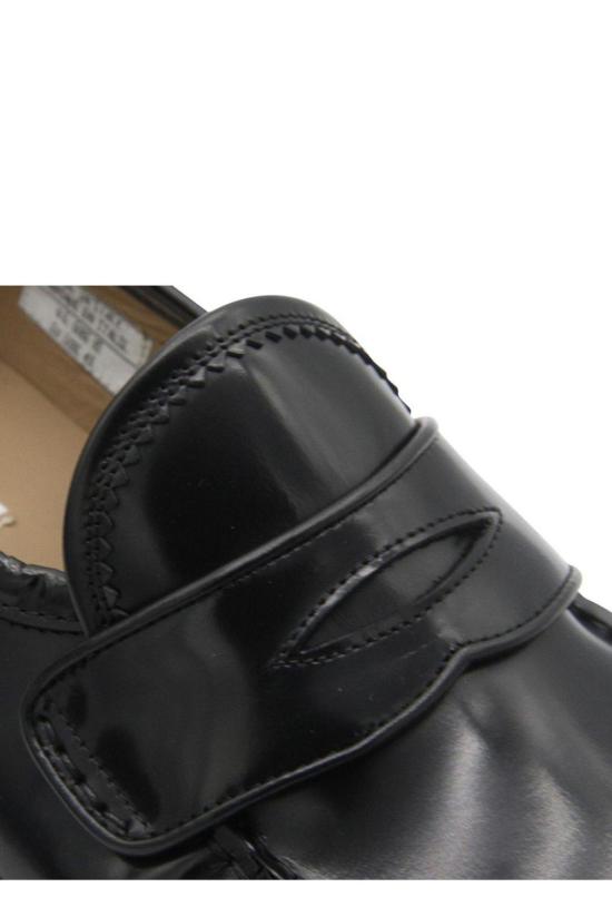  톰브라운 로퍼 톰 브라운 아몬드 토 페니 슬롯  블랙 - THOM BROWNE