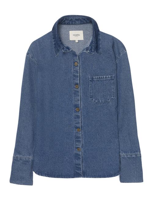  나누슈카 데님 셔츠 버튼업 빈티지 데님 - NANUSHKA