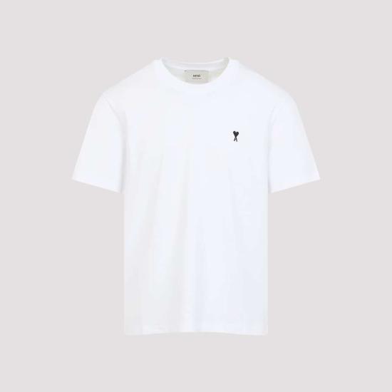  아미 반팔 티셔츠 알렉상드르 마티우시 콘트라스트 ADC 티셔츠 화이트 - AMI