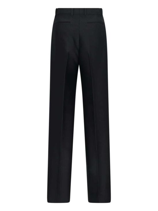  구찌 스트레이트 팬츠 울 앤 실크 스트레이트  블랙 - GUCCI