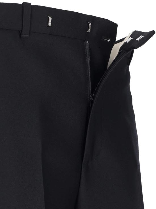  구찌 스트레이트 팬츠 울 앤 실크 스트레이트  블랙 - GUCCI