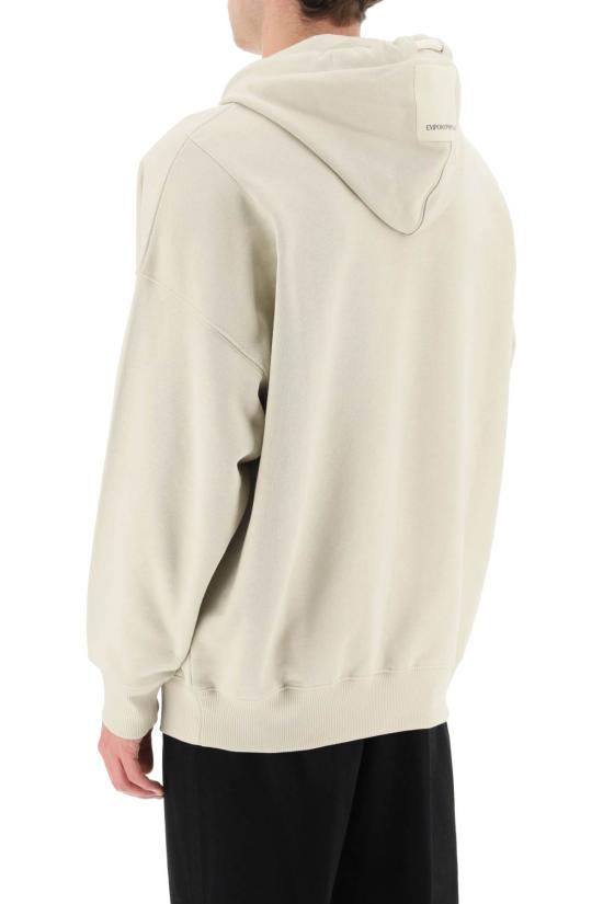  엠포리오 아르마니 긴팔 티셔츠 프리덤 후디 샌드 - EMPORIO ARMANI