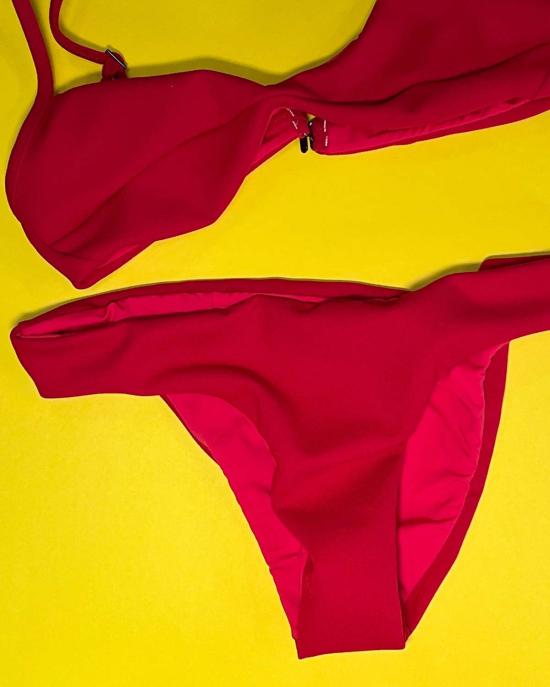  하이트 비키니 수영복 헤이트 모니카 크레이프 비키니 탑 레드 - HAIGHT