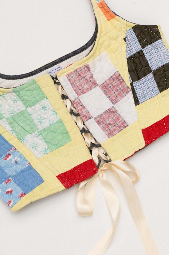  카린 민소매 티셔츠 칼린 퀼트 코르셋 블록 - CARLEEN