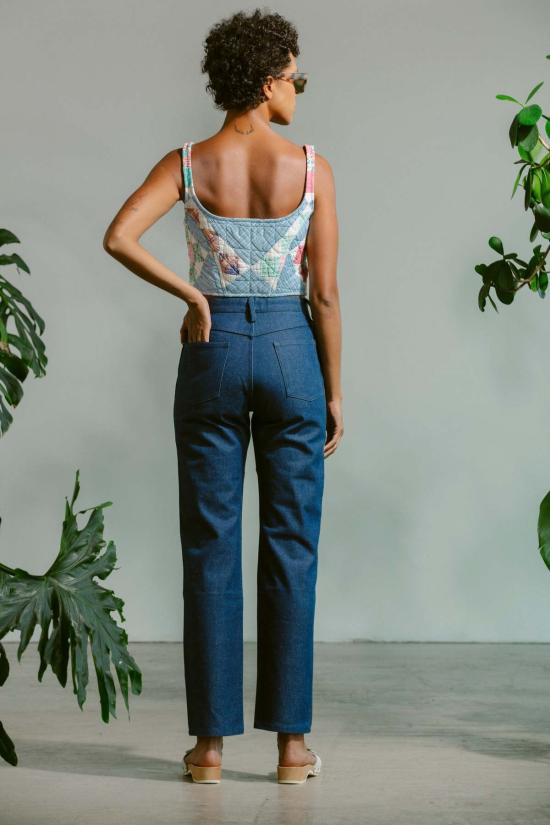  카린 민소매 티셔츠 칼린 퀼트 코르셋 블록 - CARLEEN