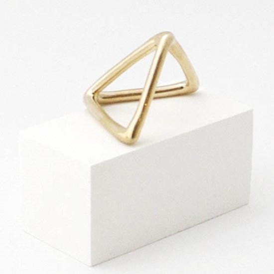  제인 다렌스부르그 반지 제인 다렌스버그 메탈 더블 트라이앵글 링 - JANE DARENSBOURG