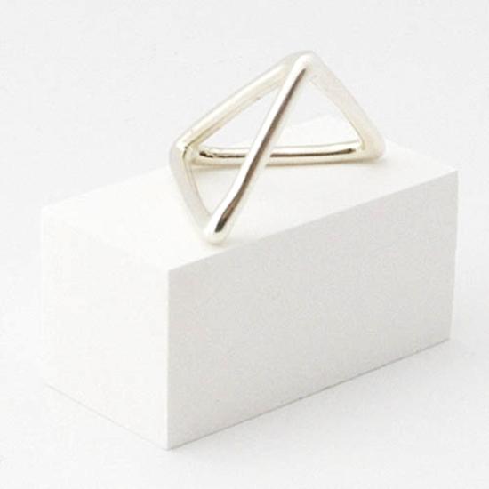  JANE D'ARENSBOURG 반지 제인 다렌스버그 메탈 더블 트라이앵글 링 - OTHER BRANDS