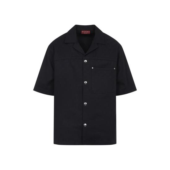  구찌 반팔 셔츠 GG 자카드  블랙 - GUCCI