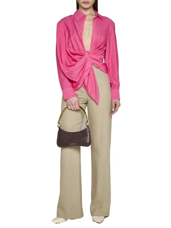  자크뮈스 탑 라 셰미즈 바히아 드레이프 셔츠 핑크 - JACQUEMUS
