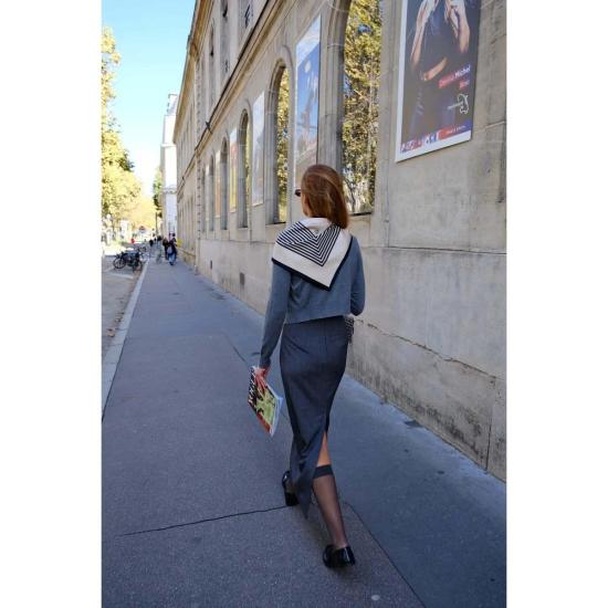  lescarf 머플러/스카프 레스카프 1호 스카프 블랙 & 크림 - OTHER BRANDS