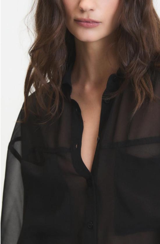  Deluc 셔츠 델룩 그레이슨 시스루 셔츠 - DELUC