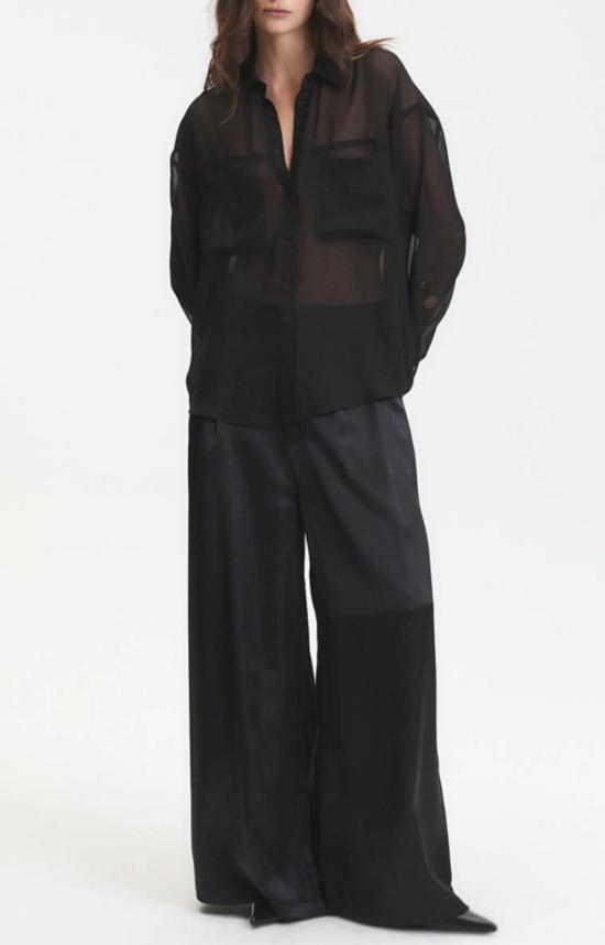  Deluc 셔츠 델룩 그레이슨 시스루 셔츠 - DELUC