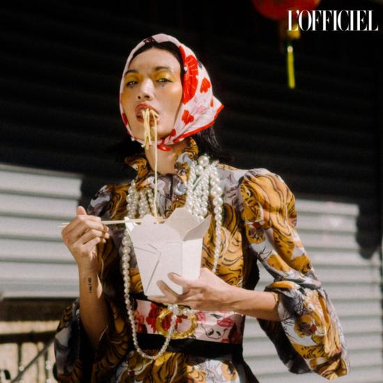  센티넬 헤어 액세서리 포피 폴카 캣 코튼 실크 반다나 - CENTINELLE