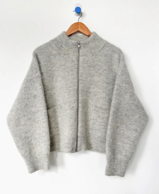  르 본 숍 자켓 Le Bon Shoppe 알파카 지퍼 프론트 재킷 - Le Bon Shoppe