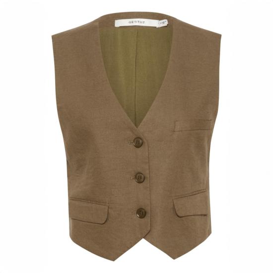  게스투즈 베스트 리자 웨이스트코트 스톤 그레이 - GESTUZ