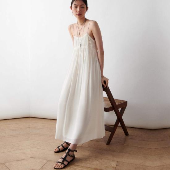  바쉬 롱 원피스 바앤쉬 벨마 드레스 오프 화이트 - BA&SH