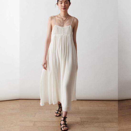  바쉬 롱 원피스 바앤쉬 벨마 드레스 오프 화이트 - BA&SH