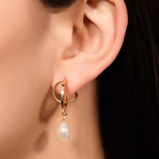  몬세라트 뉴욕 이어링 빌바오 귀걸이 화이트 담수 진주 - MONTSERRAT NEW YORK