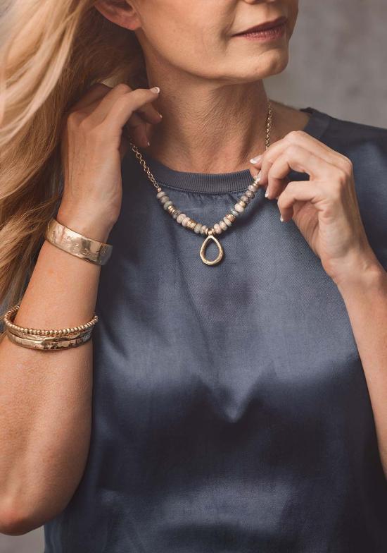  커프스 링크/타이 홀더 컬렉션 1304 물방울 모양 청동 팔찌 - OTHER BRANDS