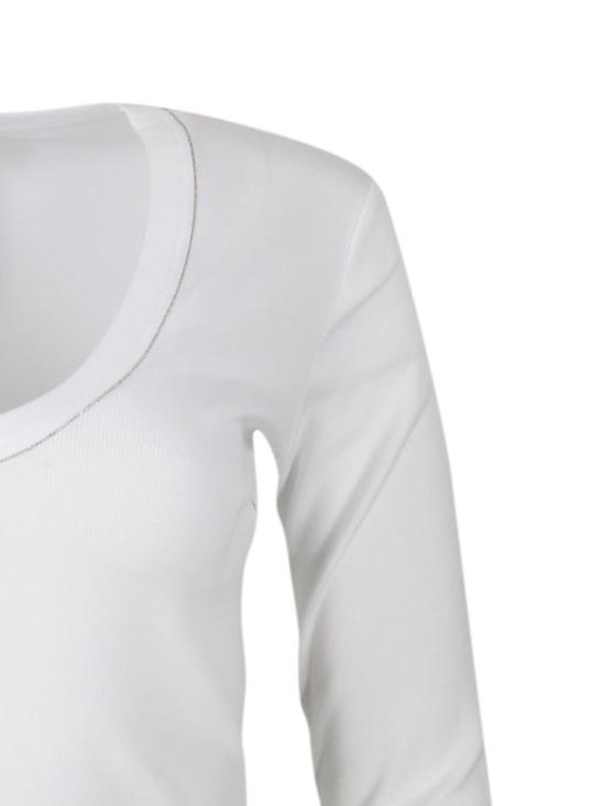  파비아나 필리피 반팔 티셔츠 티셔츠 화이트 - FABIANA FILIPPI