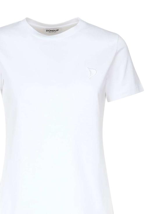  돈답 반팔 티셔츠 돈덥 코튼 티셔츠 화이트 - DONDUP