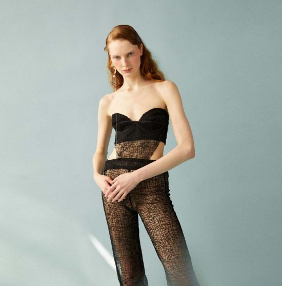  루이자 에 라 루나 민소매 티셔츠 Luisa Et La Luna 다프네 뷔스티에 탑 - LUISA ET LA LUNA