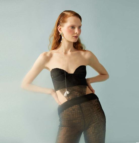  루이자 에 라 루나 민소매 티셔츠 Luisa Et La Luna 다프네 뷔스티에 탑 - LUISA ET LA LUNA