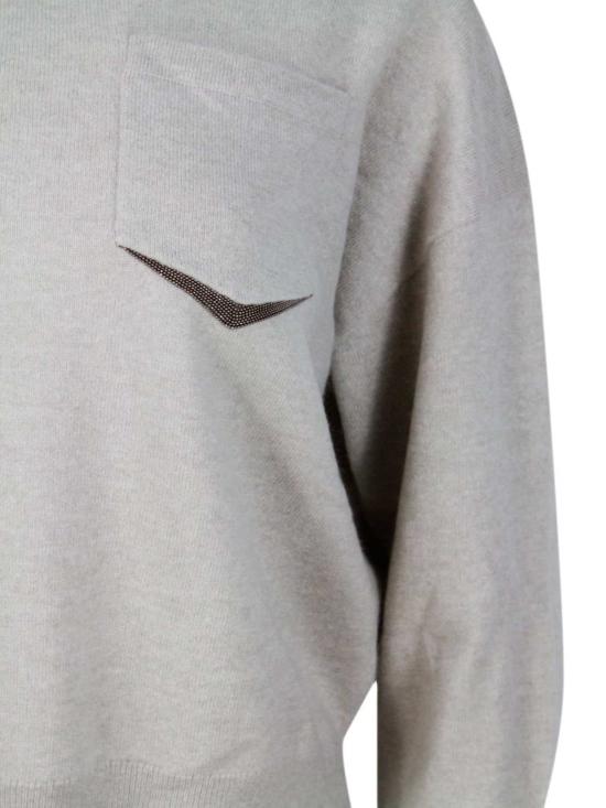  브루넬로 쿠치넬리 스웨터 긴팔 크루넥  베이지 프레도 - BRUNELLO CUCINELLI