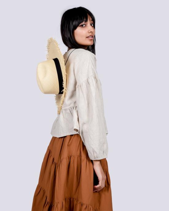  LF 마키 블라우스 L.F.Markey Dallo 린넨 탑 오트밀 - L.F.MARKEY