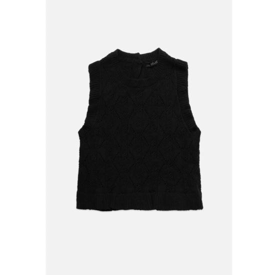  델룩 민소매 티셔츠 제노아 니트 탑 - DELUC