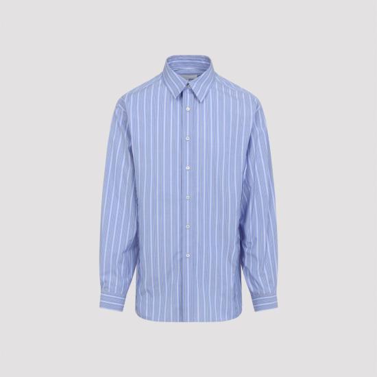  마르지엘라 긴팔 셔츠 메종  긴팔  F 블루 스트라이프 - MAISON MARGIELA