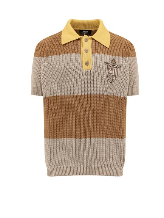  펜디 반팔 티셔츠 폴로 셔츠 베이지 - FENDI