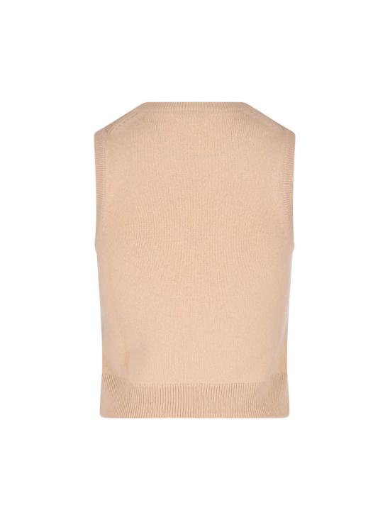  셀린느 민소매 티셔츠 셀린 니트 탱크탑 베이지 - CELINE