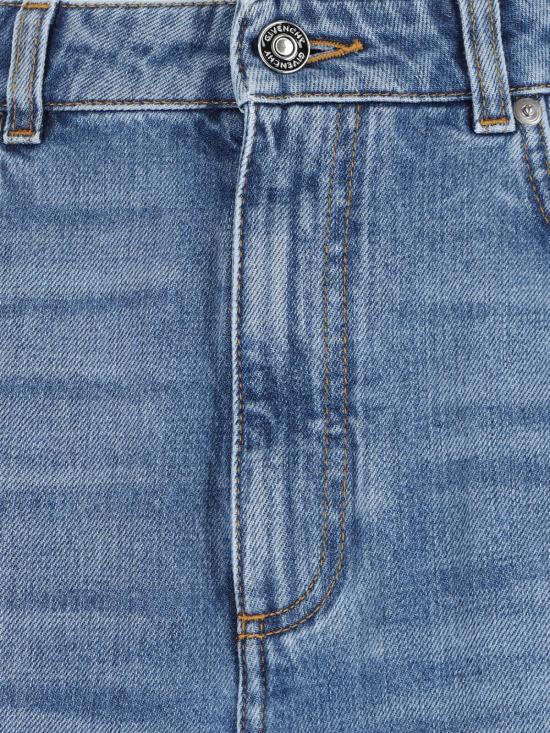  지방시 데님 팬츠 와이드 진 라이트 블루 - GIVENCHY