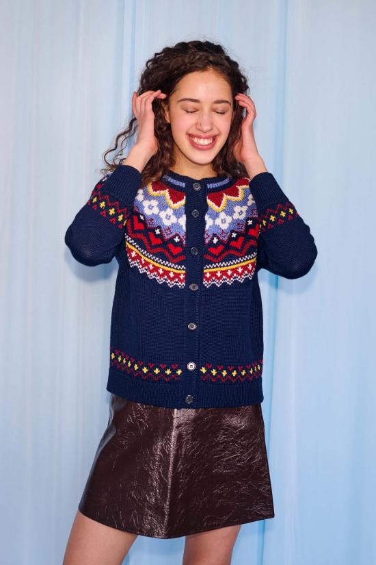  지지 니트웨어 가디건 힐다 페어 아일 - GIGI KNITWEAR
