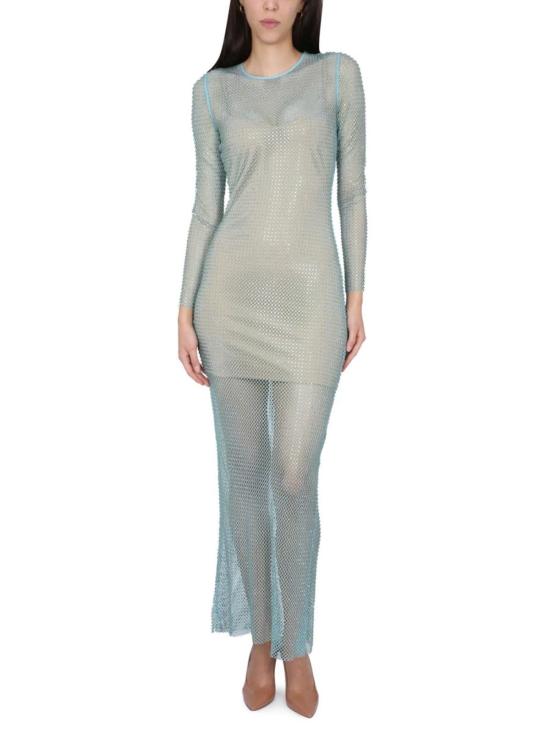  셀프 포트레이트 롱 원피스 롱 드레스 그린 - SELF PORTRAIT