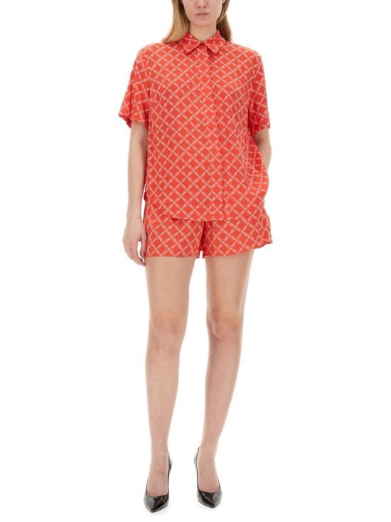  마이클 코어스 숏팬츠 로고 레드 반바지 - MICHAEL KORS