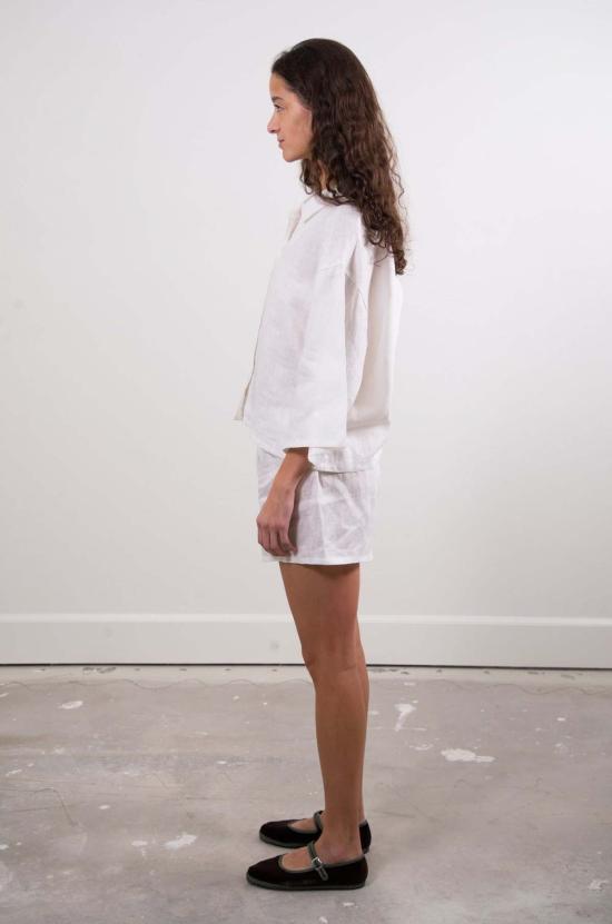  Sønderhaus 라운지 웨어 쇠네르하우스 리넨 세트 화이트 - OTHER BRANDS