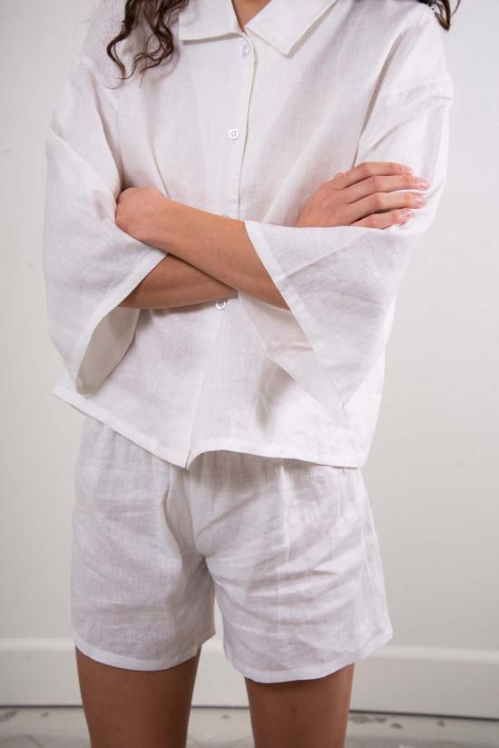  Sønderhaus 라운지 웨어 쇠네르하우스 리넨 세트 화이트 - OTHER BRANDS